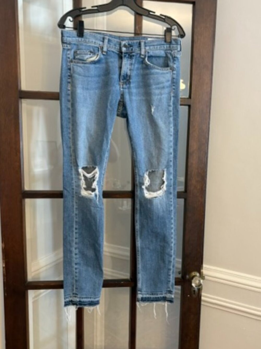 Rag and Bone Dre Ankle Distressed Jeans, Size 27